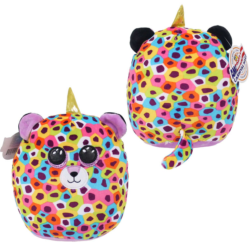 Plush Unicorn Pal leopard front and back