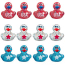 Patriotic Polka Dot USA Rubber Ducky Assortment 2" (DZ)