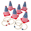 Patriotic USA Flag Cone Ring Toss Game 5.25" x 8" (EACH)