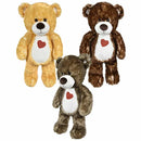 Plush Cotton Candy Natural Heart Bear Assorted 23.5" (EACH)