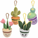 Plush Succulent Backpack Clip Assortment 5" (DZ)
