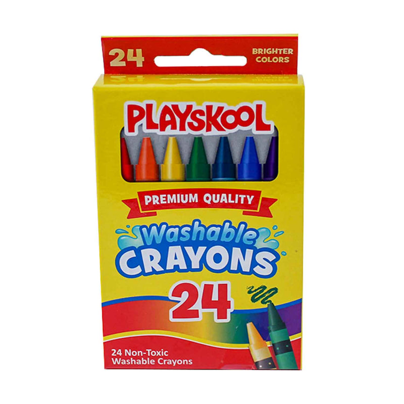 Playskool Washable Crayons 3.75" 24 Count (EACH)