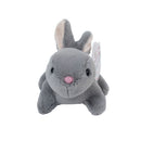 Plush Laying Grey Bunny