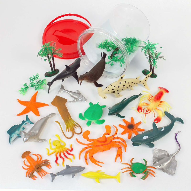 Ocean Figures 28 Piece Play Tub contents