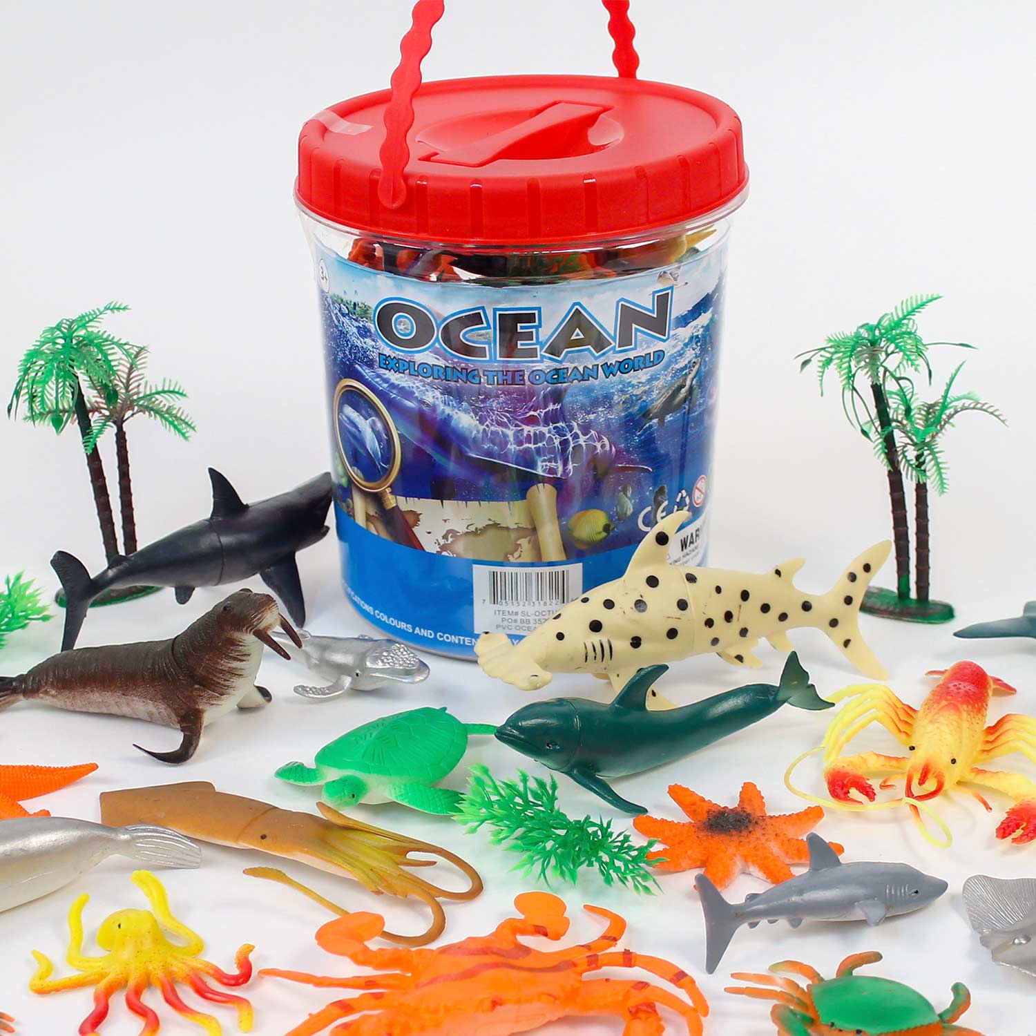 Sea Container Toy Ocean Figures 28 Piece Play Tub (EACH)