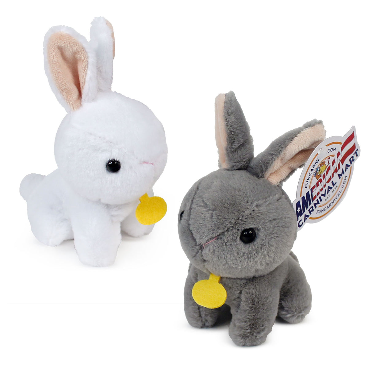 Plush Gray And White Bunny Assortment 4.75