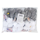 Plush Gray And White Bunnies Assortment 4.75" (DZ)