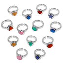 Silver Plated Plastic Movie Star Rings