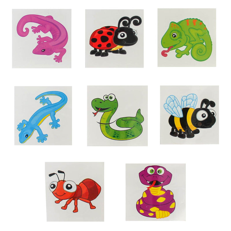 Tattoos - Insects & Reptiles Assortment 1.5" (144 PACK)
