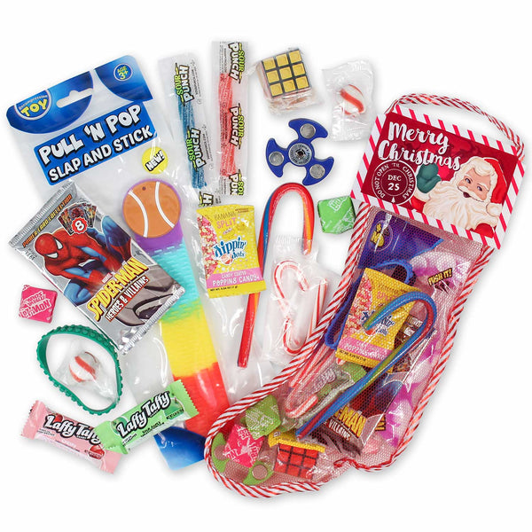 Filled Christmas Stocking and contents