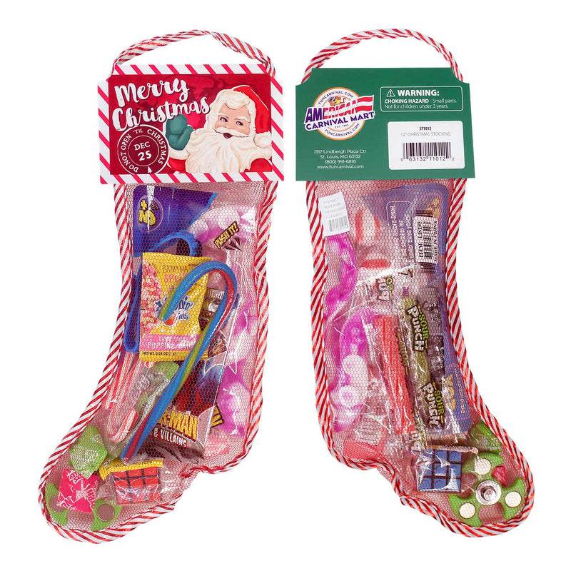 Filled Christmas Stocking front and back