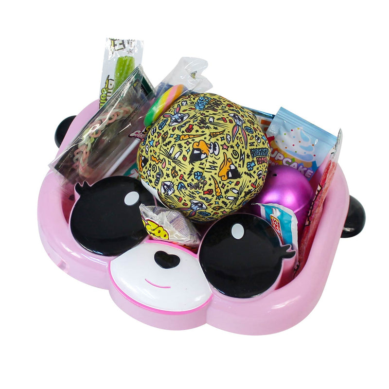 Filled Sand Sifter Toy Pink Panda 8"