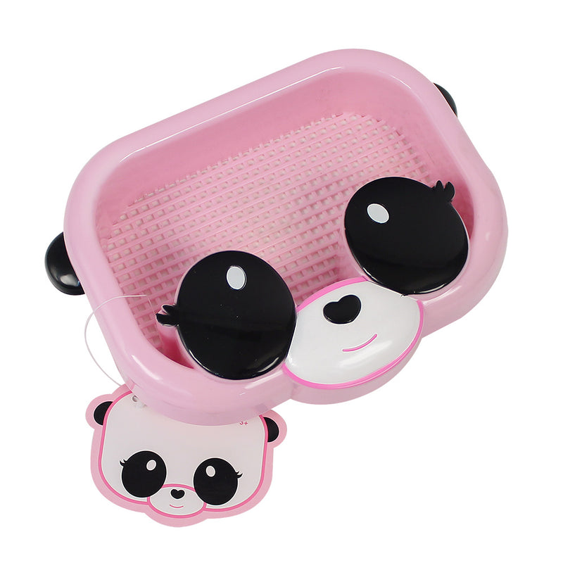 Filled Sand Sifter Toy Pink Panda 8"