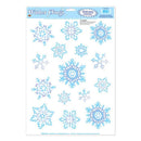 Crystal Snowflake Glass Cling Assortment (15 PACK)