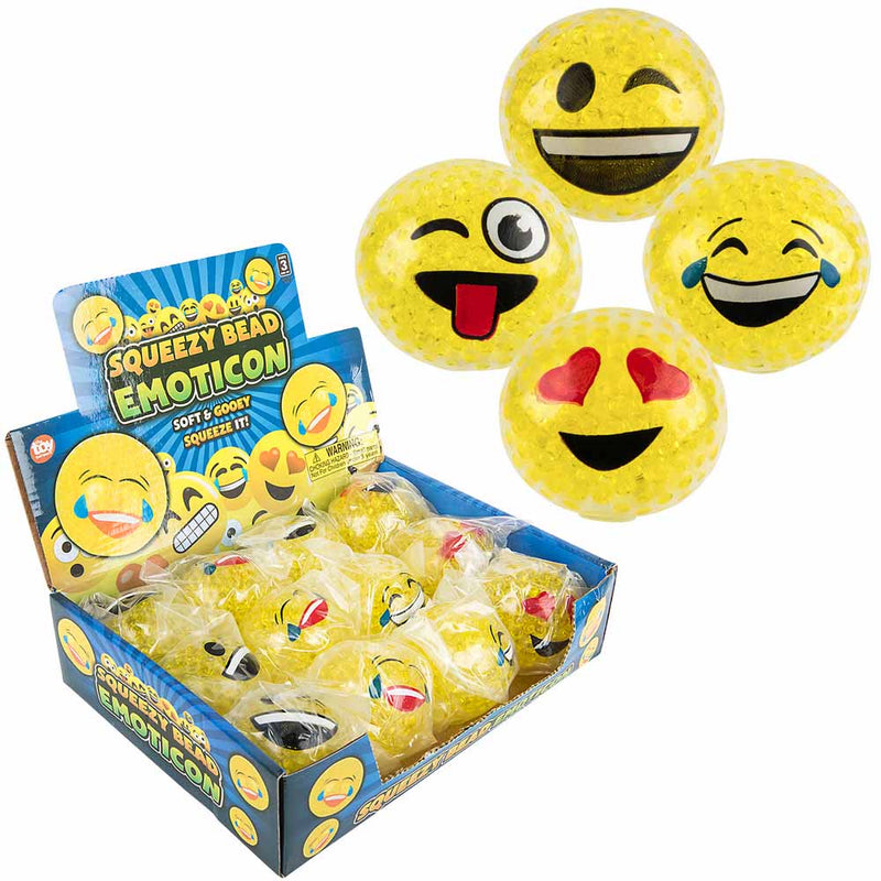 Squeezy Bead Emoticon Ball Assortment 2.25