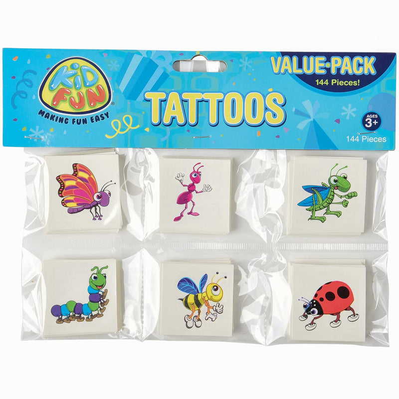 Tattoos - Insects Assortment 1.5" (144 PACK)