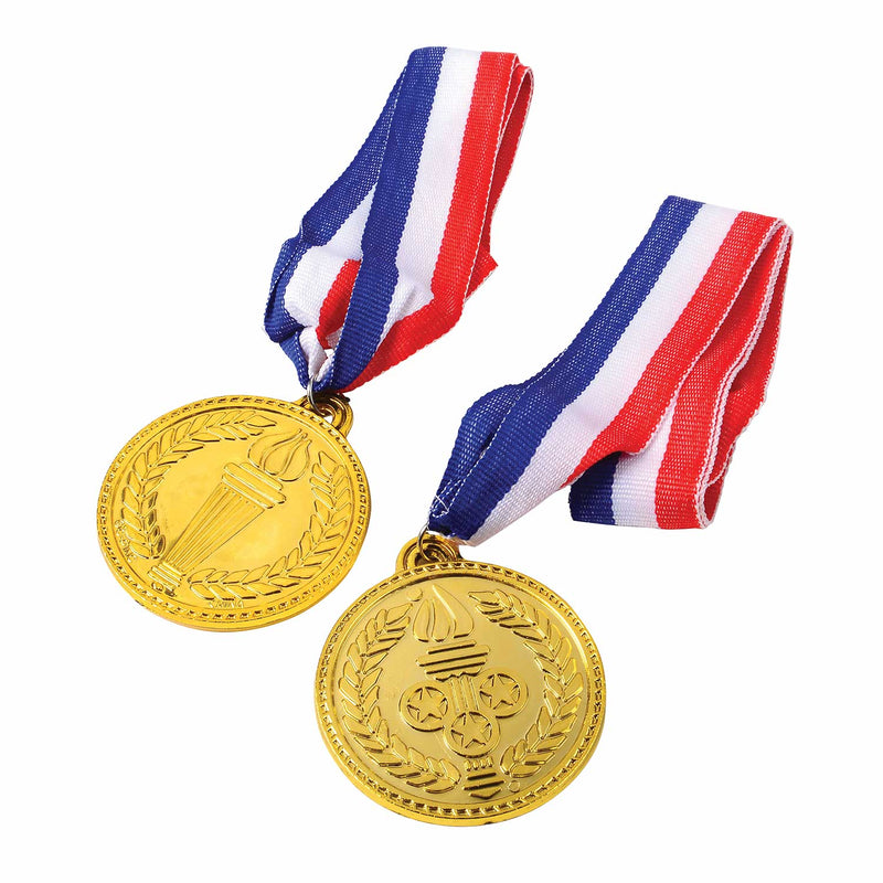 Award Medal On Ribbon - Gold 2" (DZ)