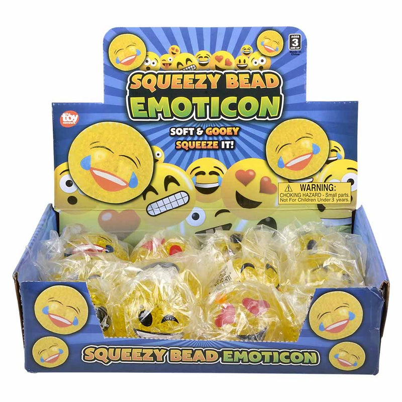 Squeezy Bead Emoticon Ball Assortment 2.25