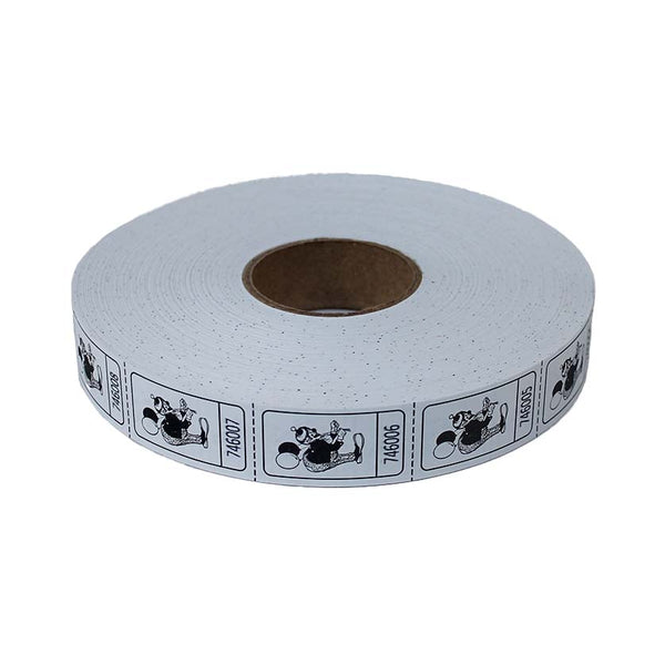 Roll Tickets - Clown - White 2000 Roll (EACH)