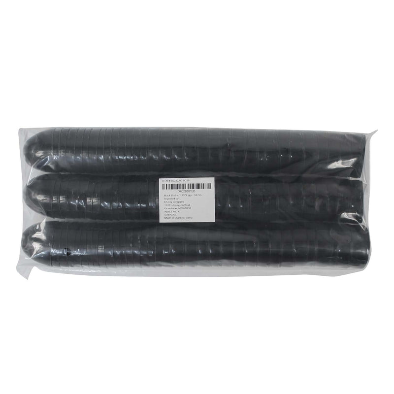 Two Piece Empty Plastic Easter Eggs 2.25" Black (50 PACK)