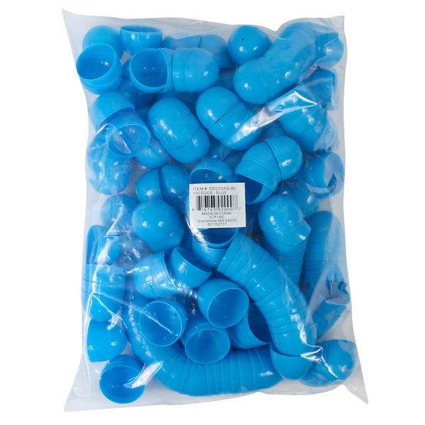 Two Piece Empty Plastic Easter Eggs 2.25" Blue (100 PACK)