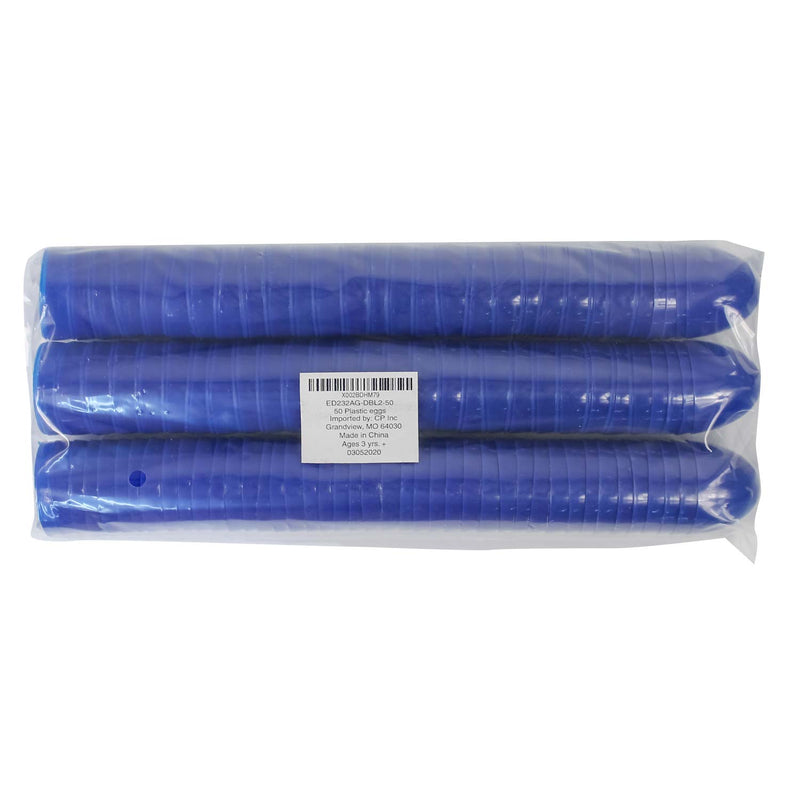 Two Piece Empty Plastic Easter Eggs 2.25" Dark Blue (50 PACK)