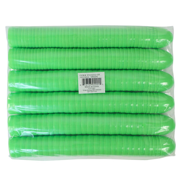 Two Piece Empty Plastic Easter Eggs 2.25" Green (100 PACK)