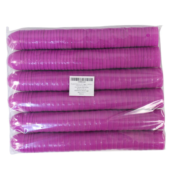 Two Piece Empty Plastic Easter Eggs 2.25" Purple (100 PACK)