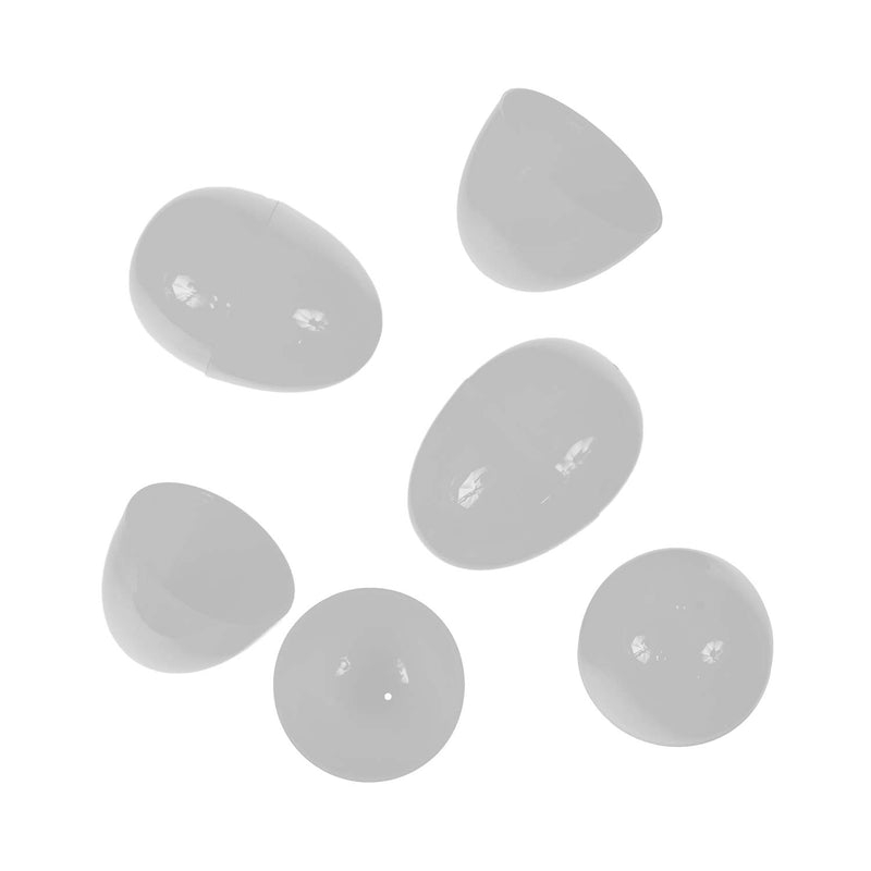 Two Piece Empty Plastic Easter Eggs 2.25" White (100 PACK)