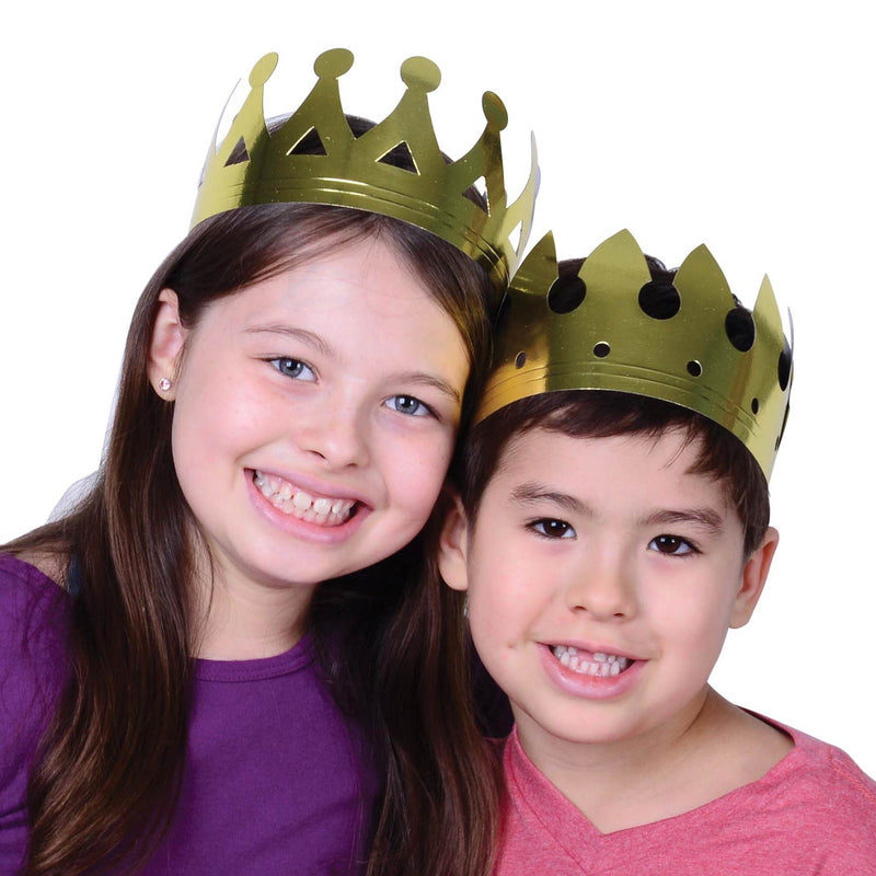 Gold Foil Paper Crowns
