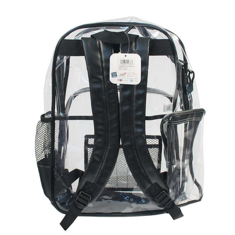 Large Clear Backpack back