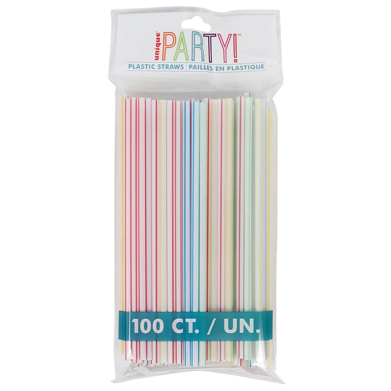 100 pack of striped straws