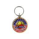 St. Louis Arch Round Bamboo Keychain 1.75" (EACH)
