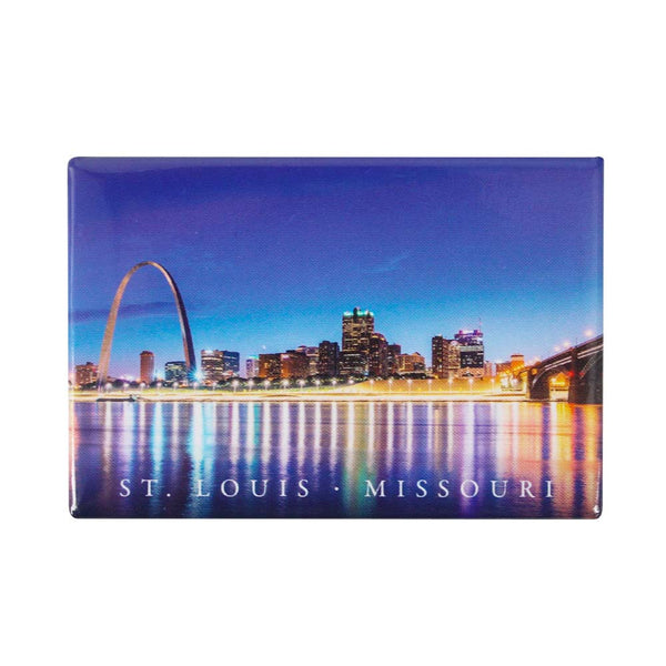 St. Louis Riverfront at Night Magnet 2" x 3" (DZ)
