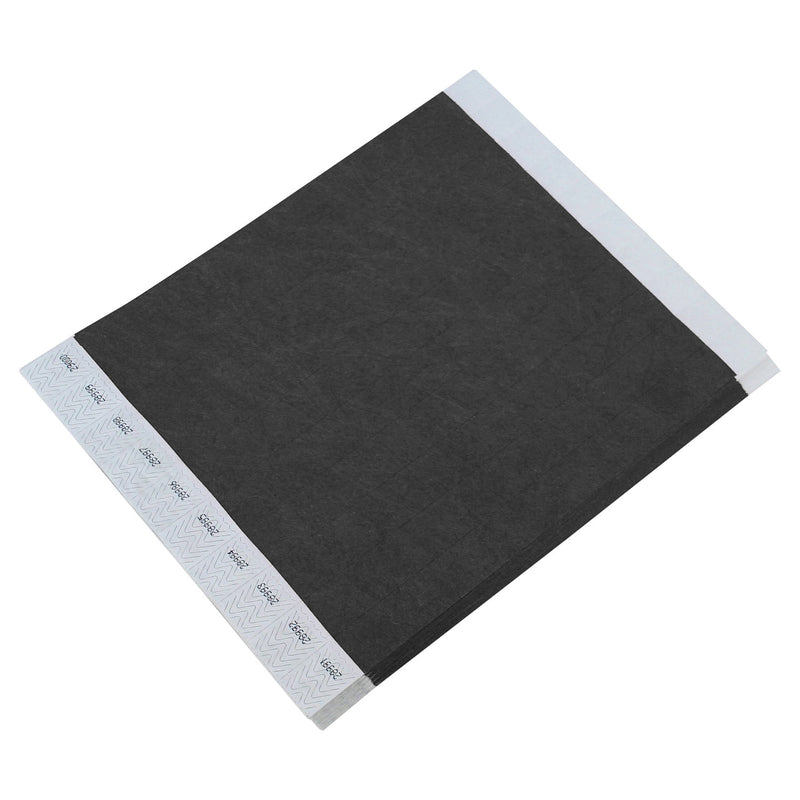Tyvek Paper Wristbands 3/4" Black (500 PACK)