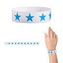 Tyvek Paper Wristbands - Blue Star 3/4" (500 PACK)