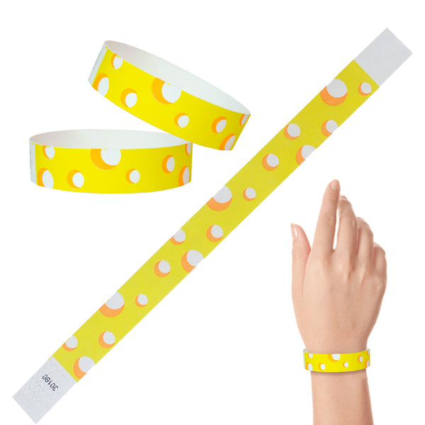 Tyvek Paper Wristbands 3/4" Cheese (500 PACK)
