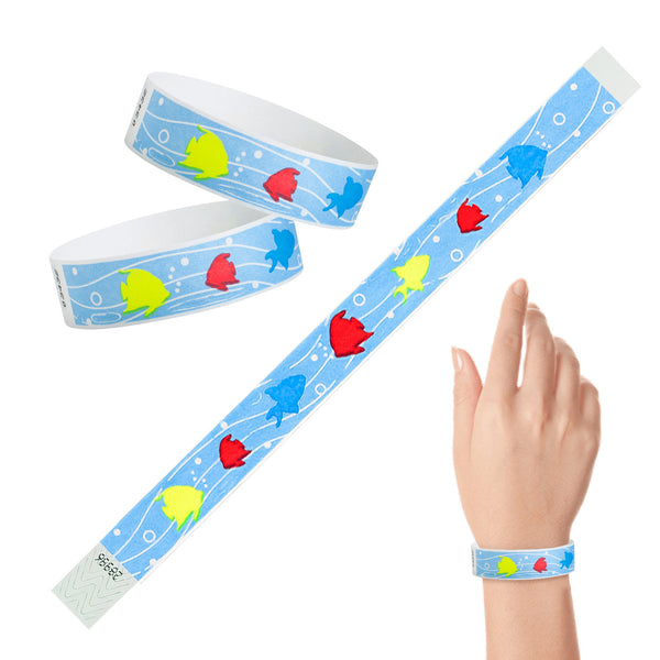 Tyvek Paper Wristbands 3/4" Fish (500 PACK)