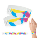 Tyvek Paper Wristbands - Paint Strokes 3/4" (500 PACK)