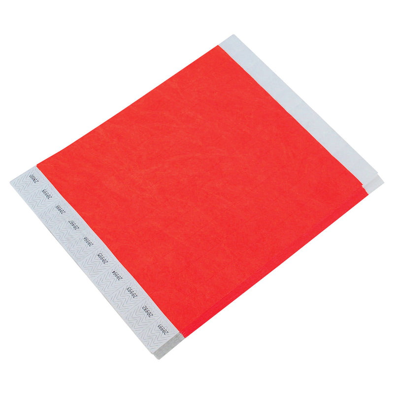 Tyvek Paper Wristbands 3/4" Red (500 PACK)