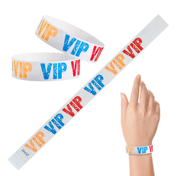 Tyvek Paper Wristbands 3/4" VIP (500 PACK)