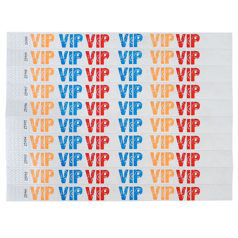 Tyvek Paper Wristbands 3/4" VIP (500 PACK)
