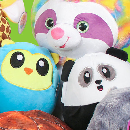 a group of plush toys