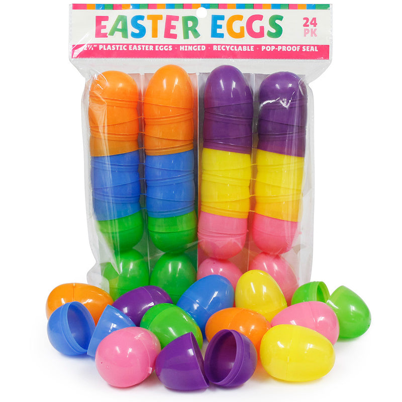 Empty Plastic Easter Eggs 2-1/3" (24 PACK)