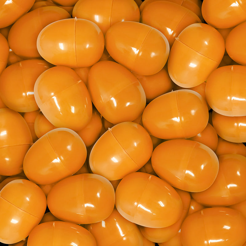 Empty Plastic Easter Eggs 2-1/3" Orange (1000 PACK)