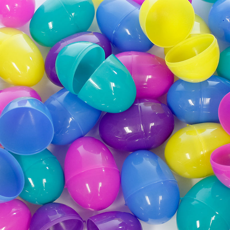 Empty Medium Plastic Easter Eggs 3-1/4" (100 PACK)