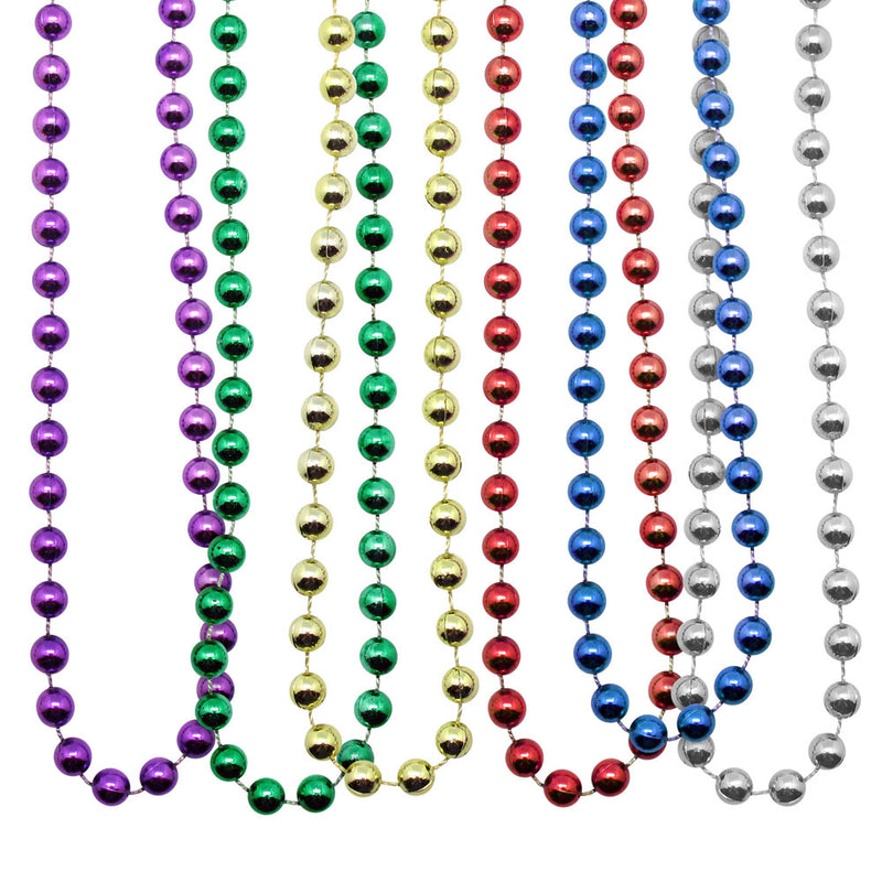 Bead Round 10mm 48" 6 Colors (120 PACK)