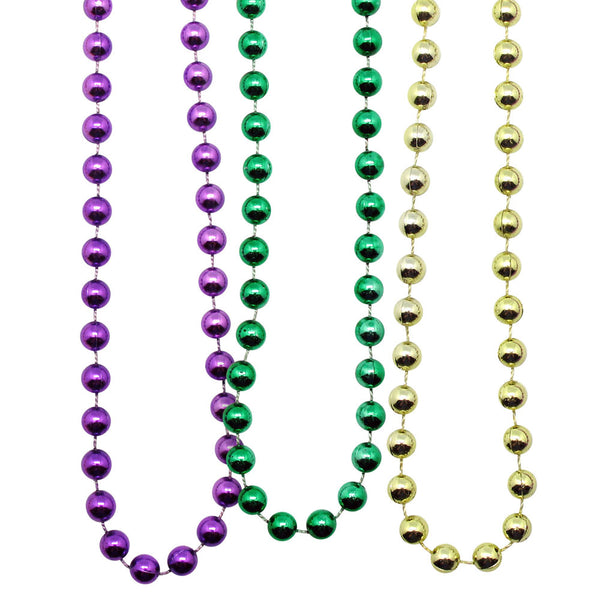 Mardi Gras Bulk Party Beads - Small Round (Pack of 720)