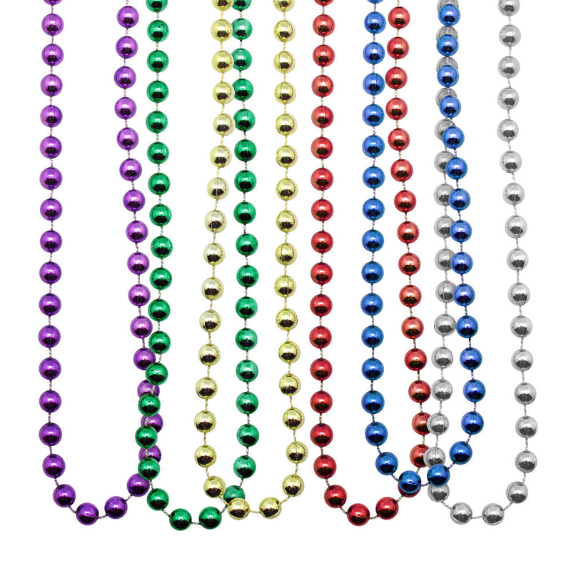Bead Round 7.5mm 33" 6 Colors (144 PACK)