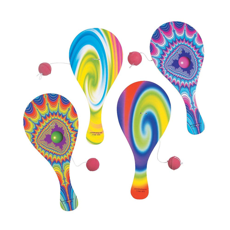 Paddle Ball Games Psychedelic Tie-Dyed 9" (DZ)